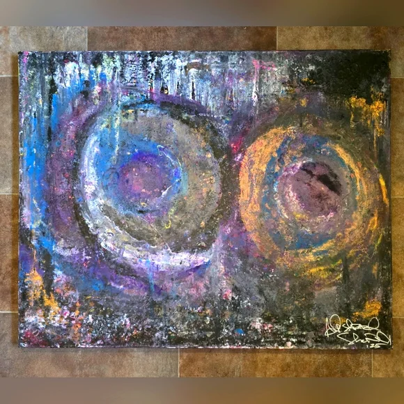 HANDCRAFTED Abstract Painting HANDPAINTED & HANDMADE Wall Art Decor 24x30